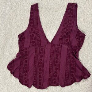 Elegant Burgundy Sleeveless Top